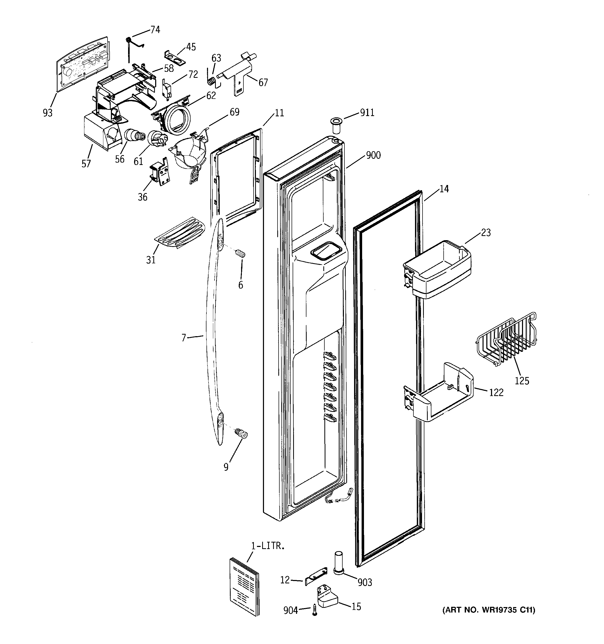 Freezer door