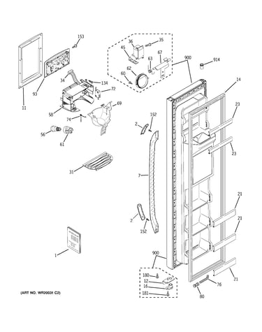 Freezer door