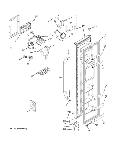 Freezer door
