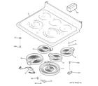 GE JCB800SK5SS cooktop diagram