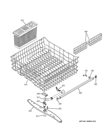 Upper rack assembly