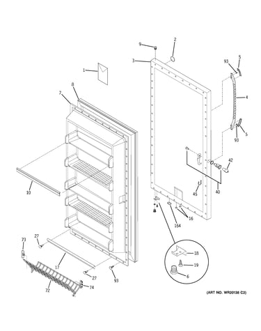 Freezer door