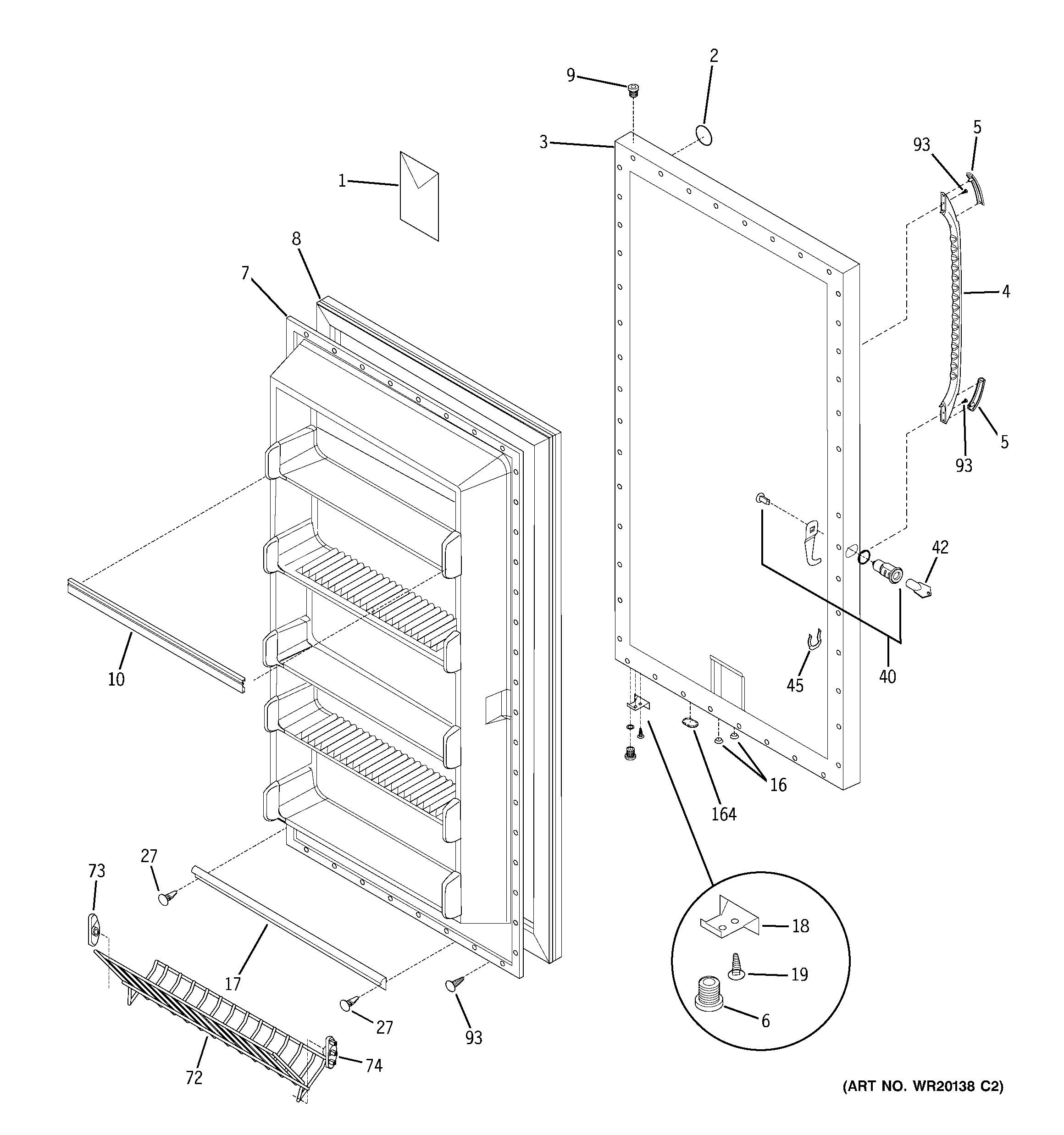 Freezer door