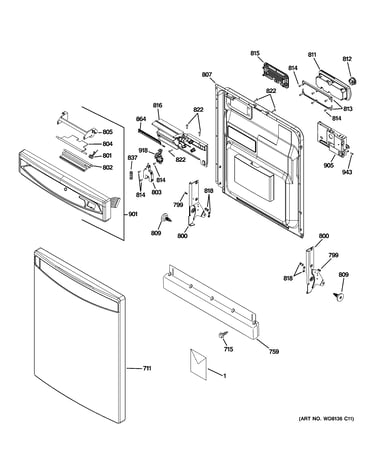 Escutcheon & door assembly