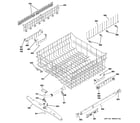 GE PDW8400N20BB upper rack assembly diagram