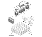 GE PDW9800N20BB lower rack assembly diagram