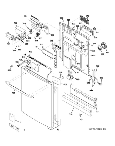Escutcheon & door assembly