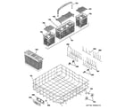 GE PDW9900N20BB lower rack assembly diagram