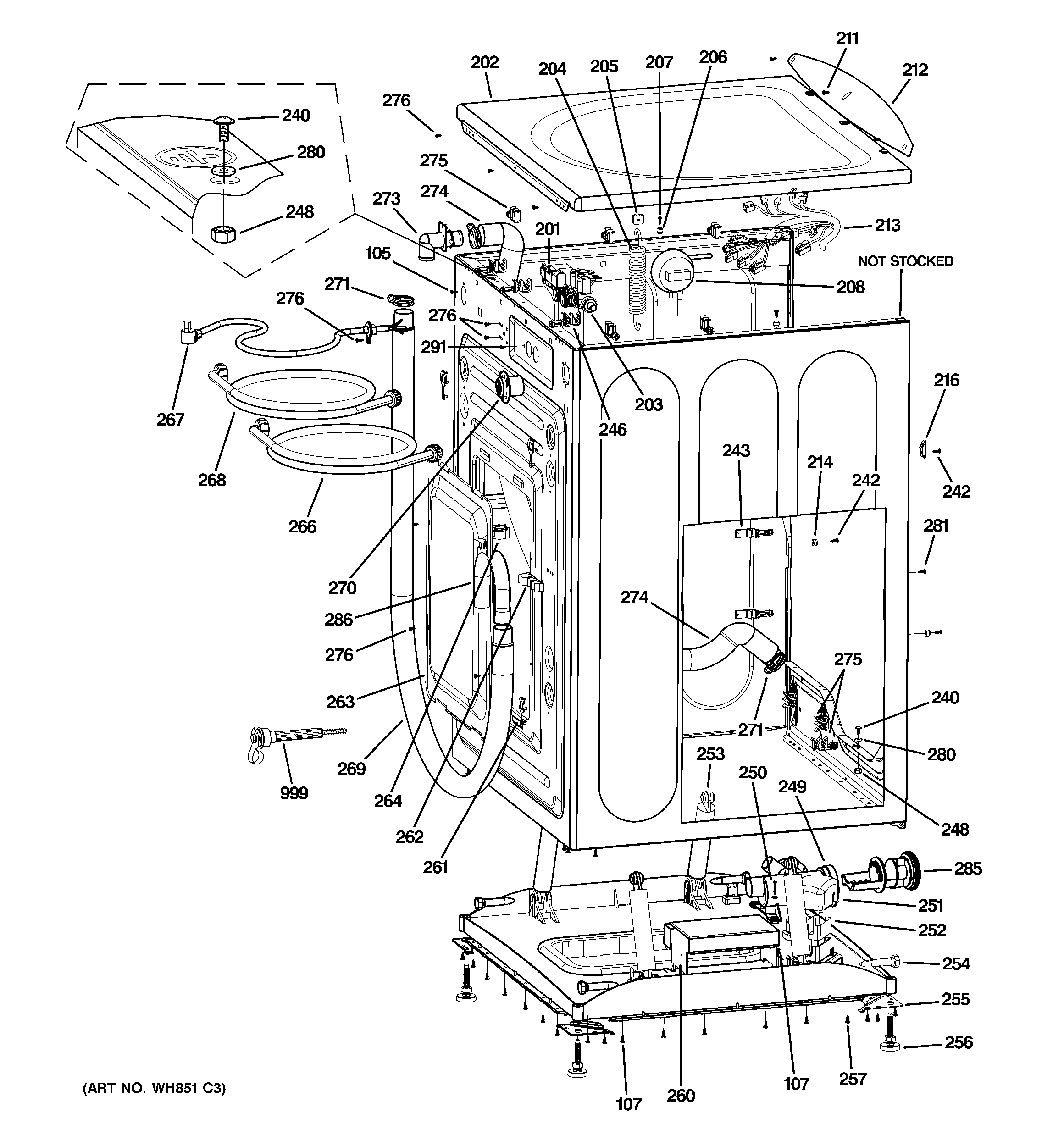 Cabinet & top panel