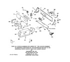 GE WCRD2050H3WC controls & backsplash diagram