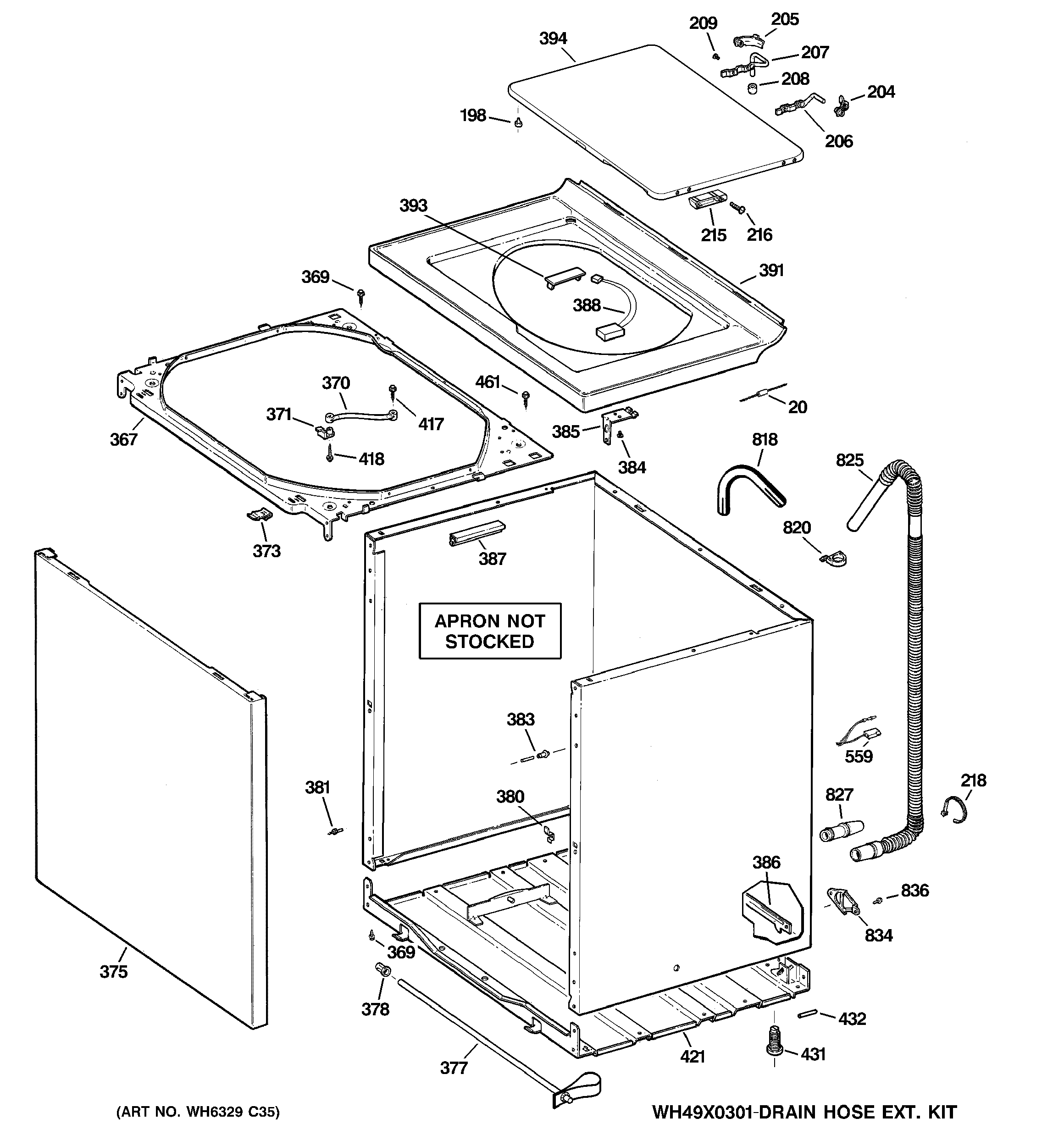 Cabinet, cover & front panel
