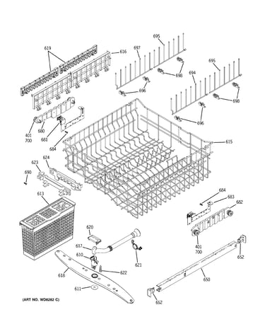 Upper rack assembly
