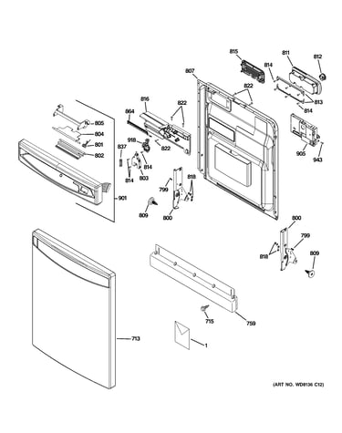 Escutcheon & door assembly