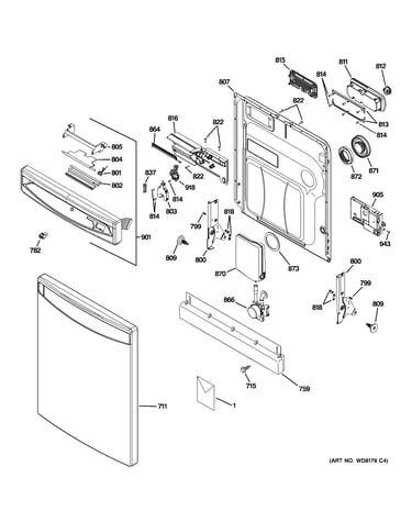 Escutcheon & door assembly