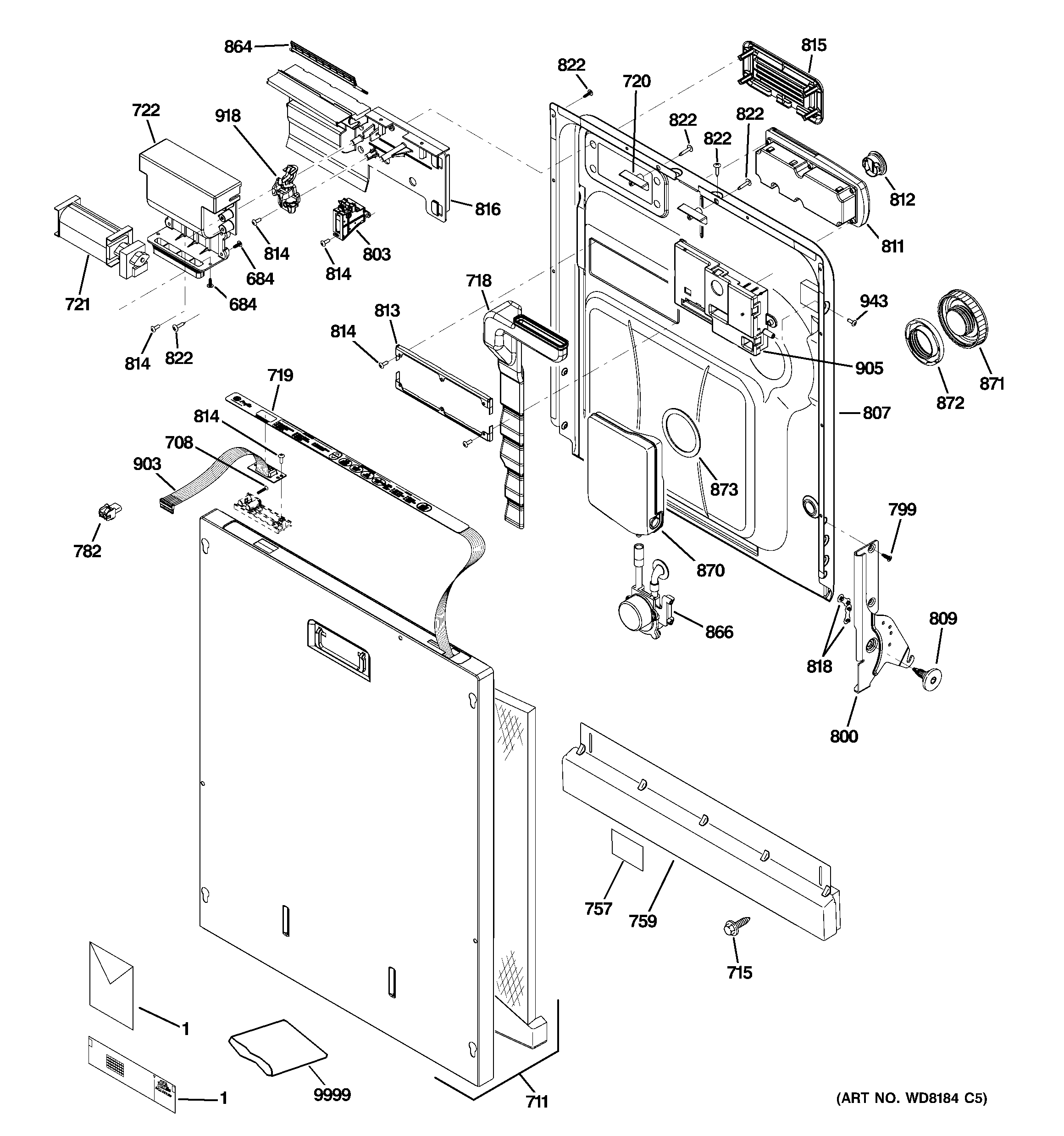 Escutcheon & door assembly