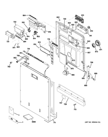 Escutcheon & door assembly