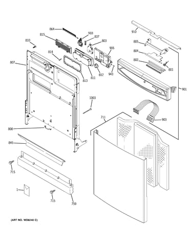Escutcheon & door assembly