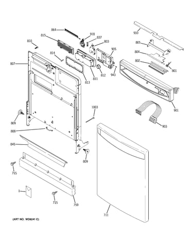 Escutcheon & door assembly