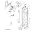 GE ESL25JFWFBS freezer door diagram