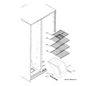 GE ESL25JFWFBS freezer shelves diagram