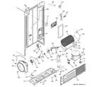 GE ESL25JFWFBS sealed system & mother board diagram