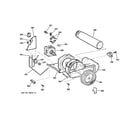 GE DCCB330EG1WC blower & drive assembly diagram