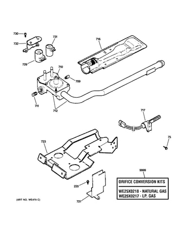 Gas valve & burner asssembly