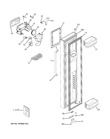 Freezer door