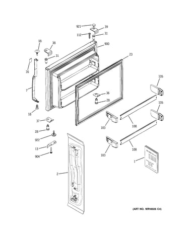 Freezer door