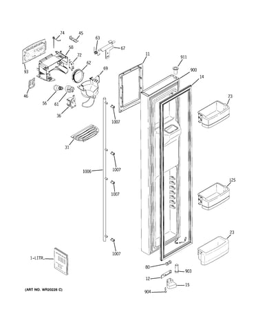 Freezer door