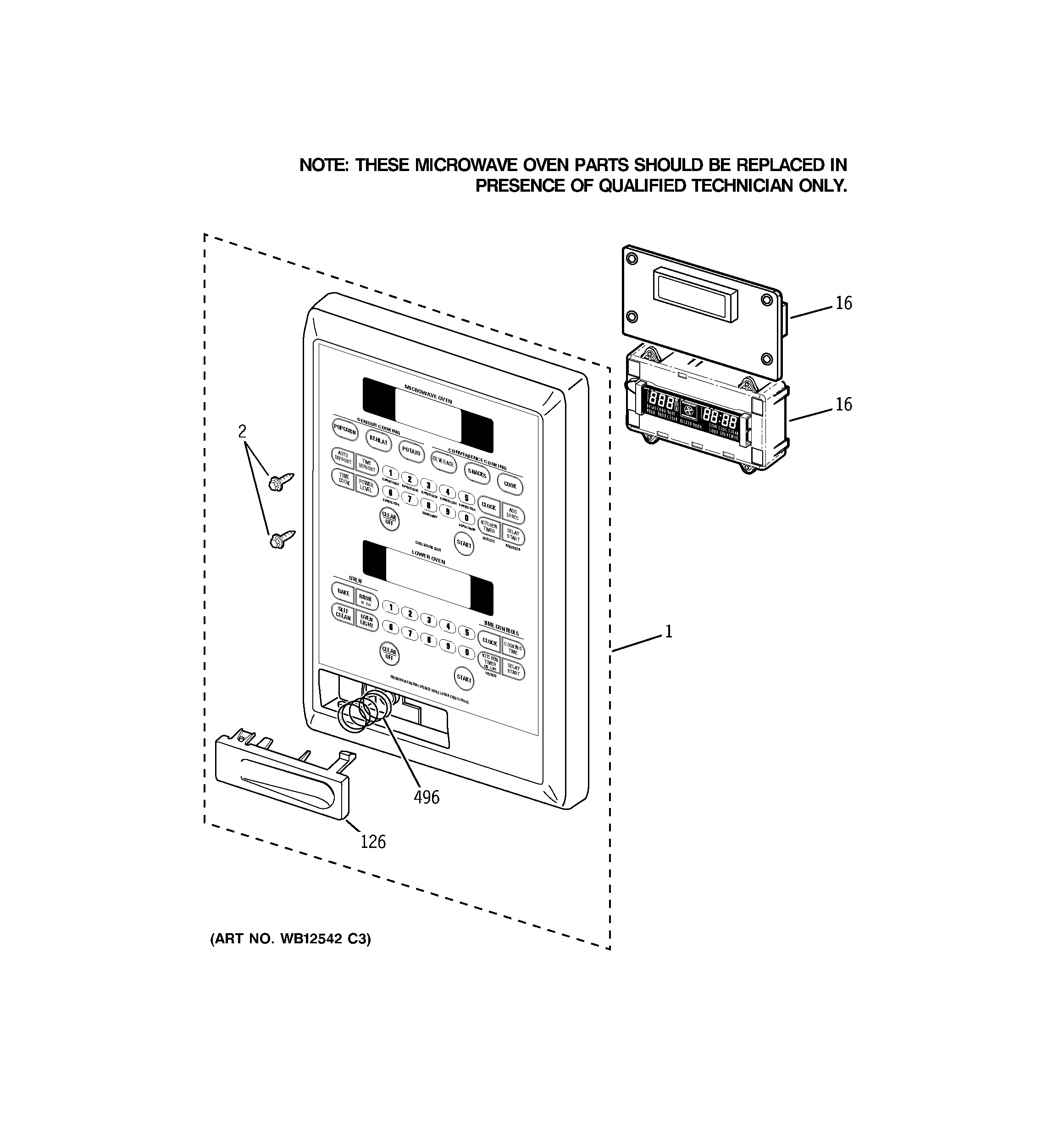 Microwave control panel