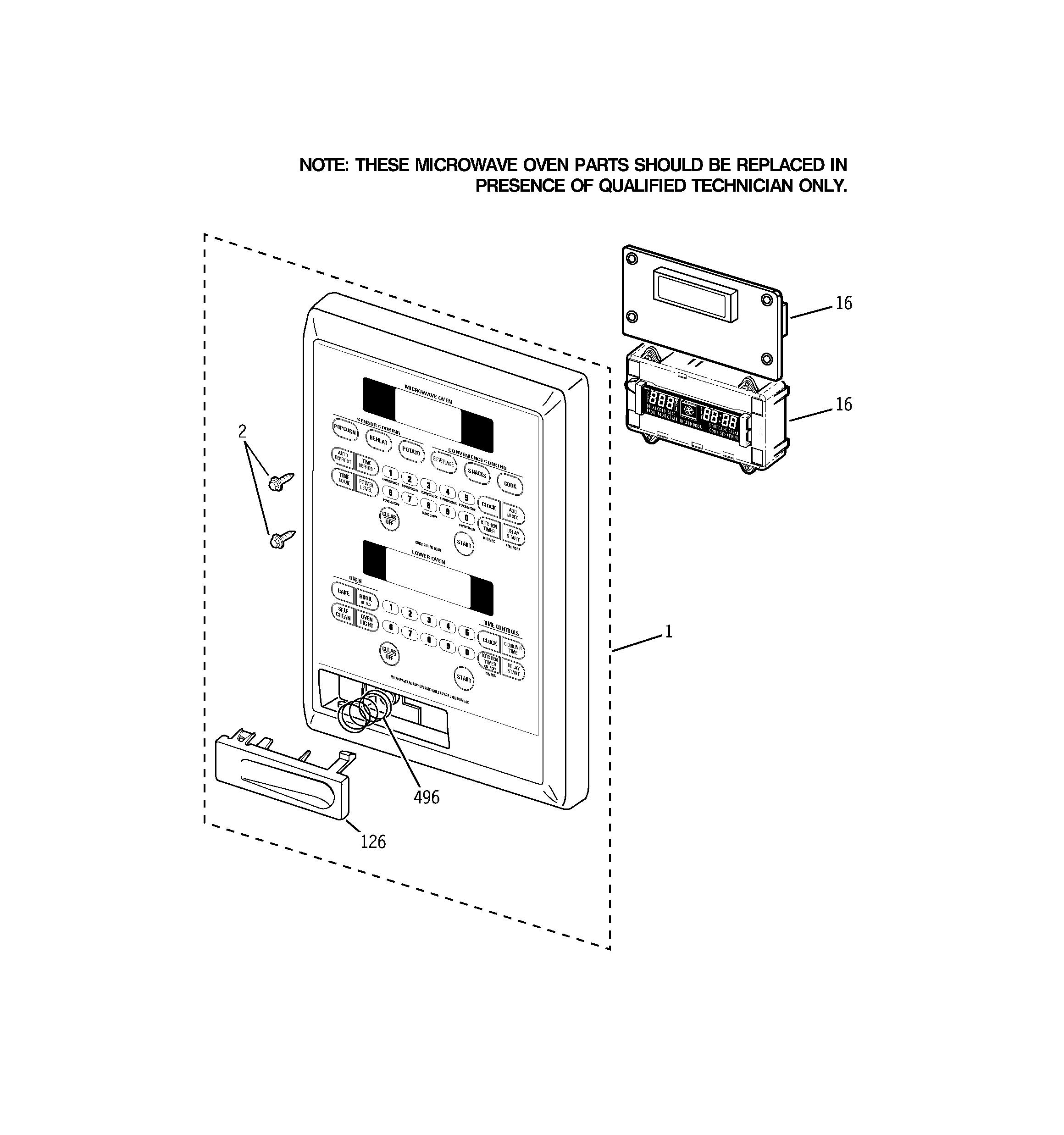 Microwave control panel
