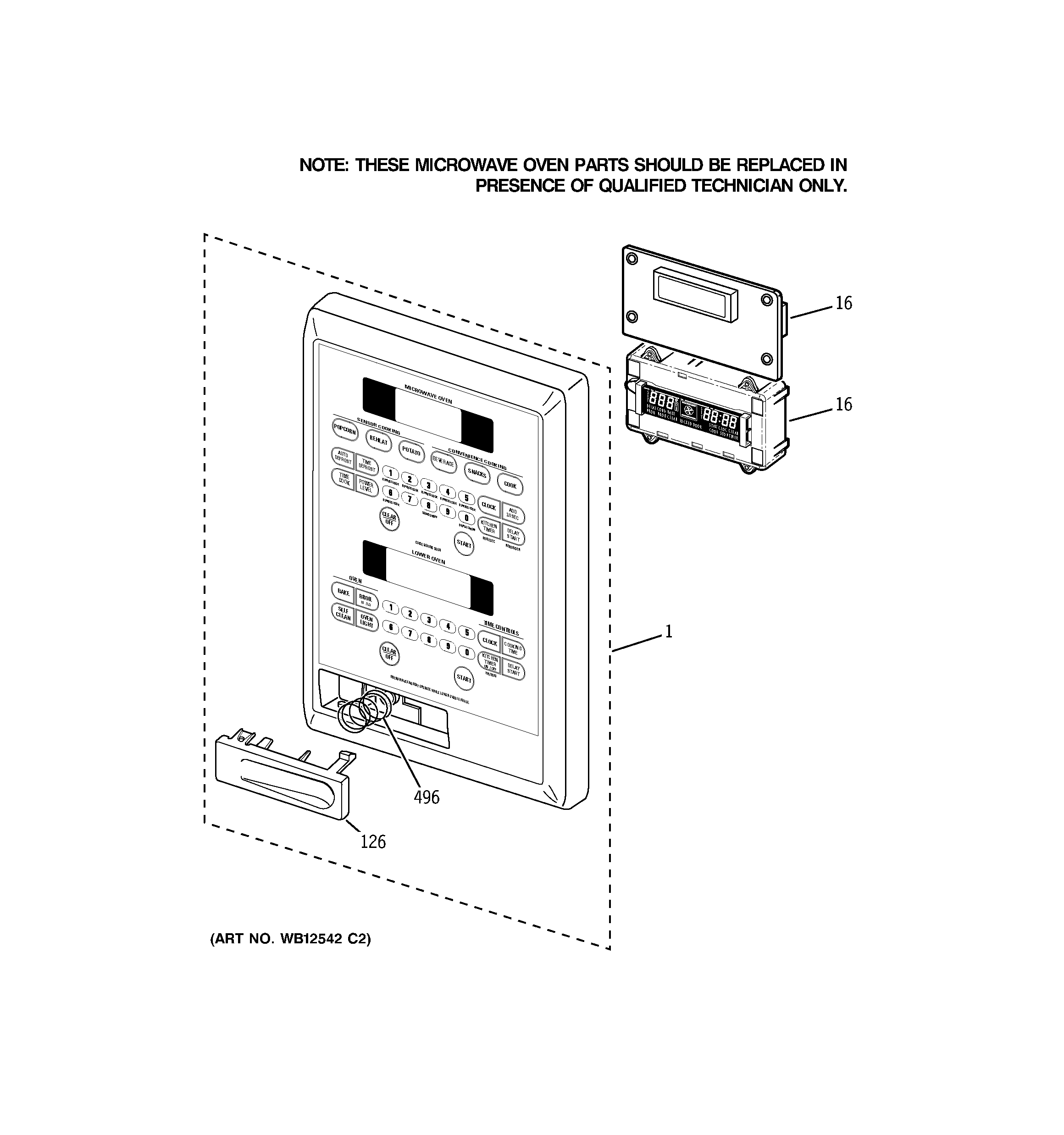 Microwave control panel
