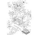GE JTP86CF2CC body with microwave support diagram