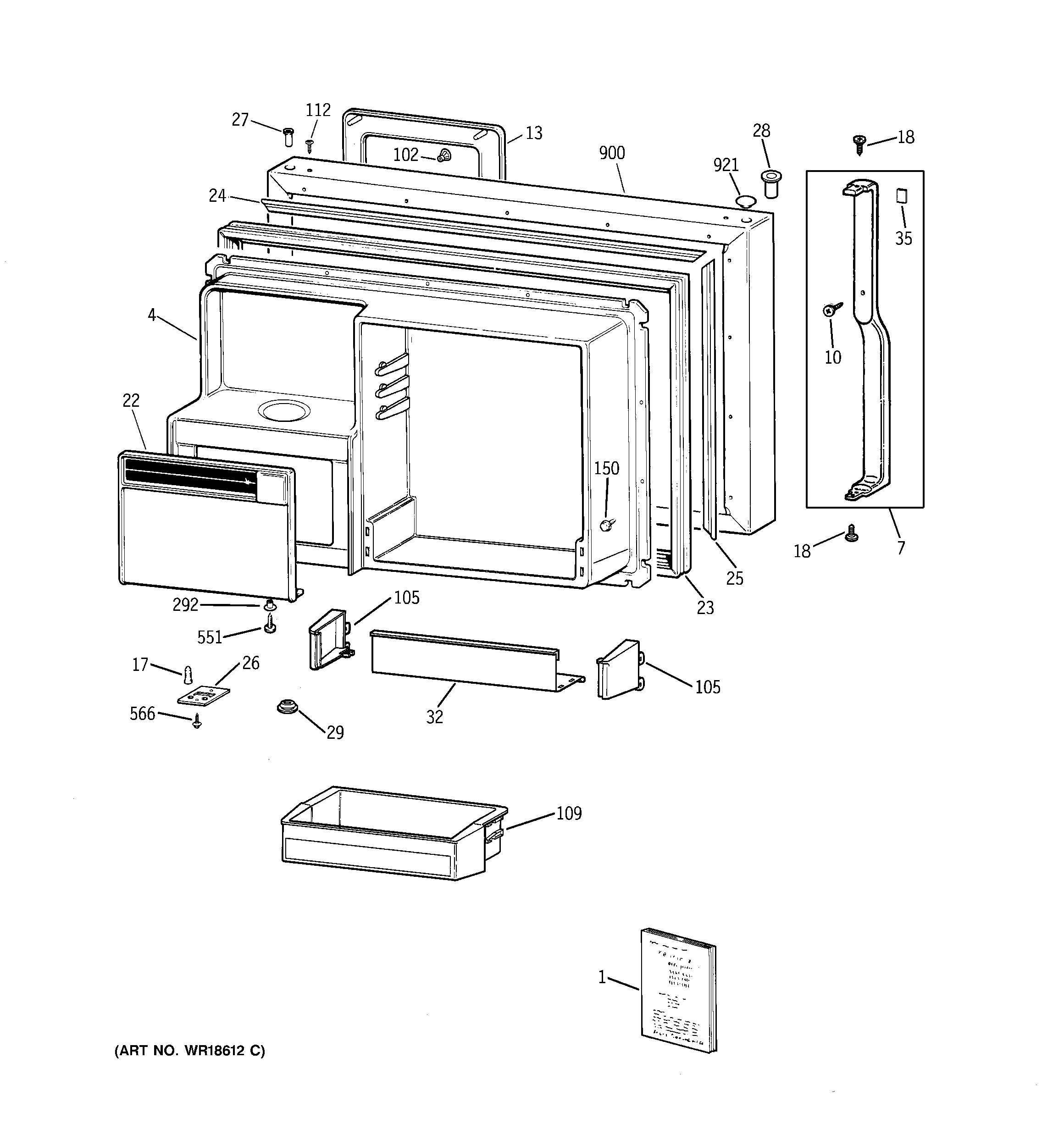Freezer door