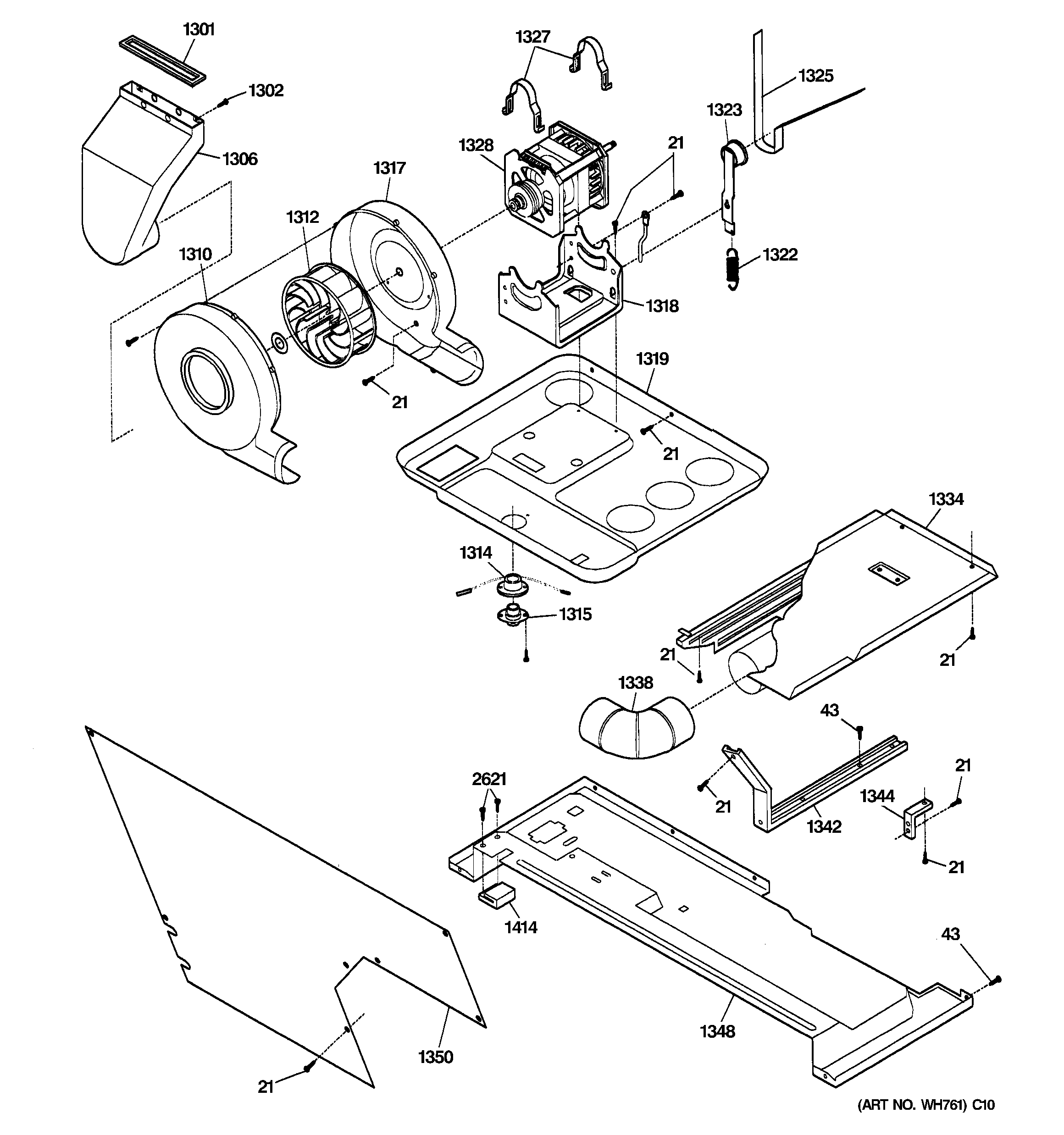 Dryer motor, blower & belt