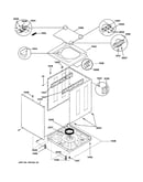 Washer lower cabinet & top