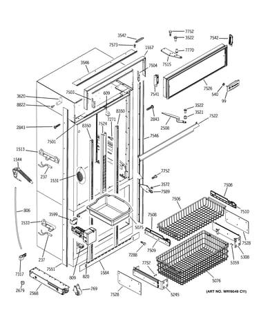 Freezer section, trim & components