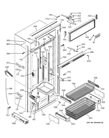Freezer section, trim & components