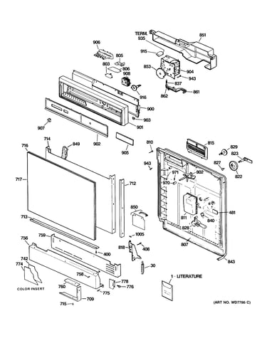 Escutcheon & door assembly