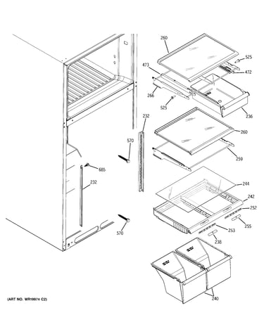 Fresh food shelves