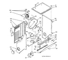 GE WSM2420TAAWW dryer cabinet & motor parts diagram