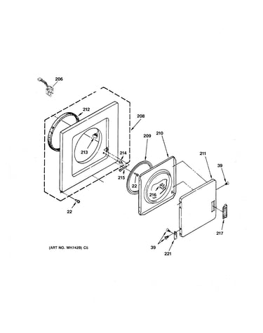 Dryer front panel & door parts