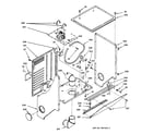 GE WSM2420TBAWW dryer cabinet & motor parts diagram
