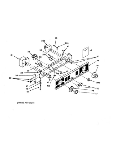 Washer/dryer control panel parts