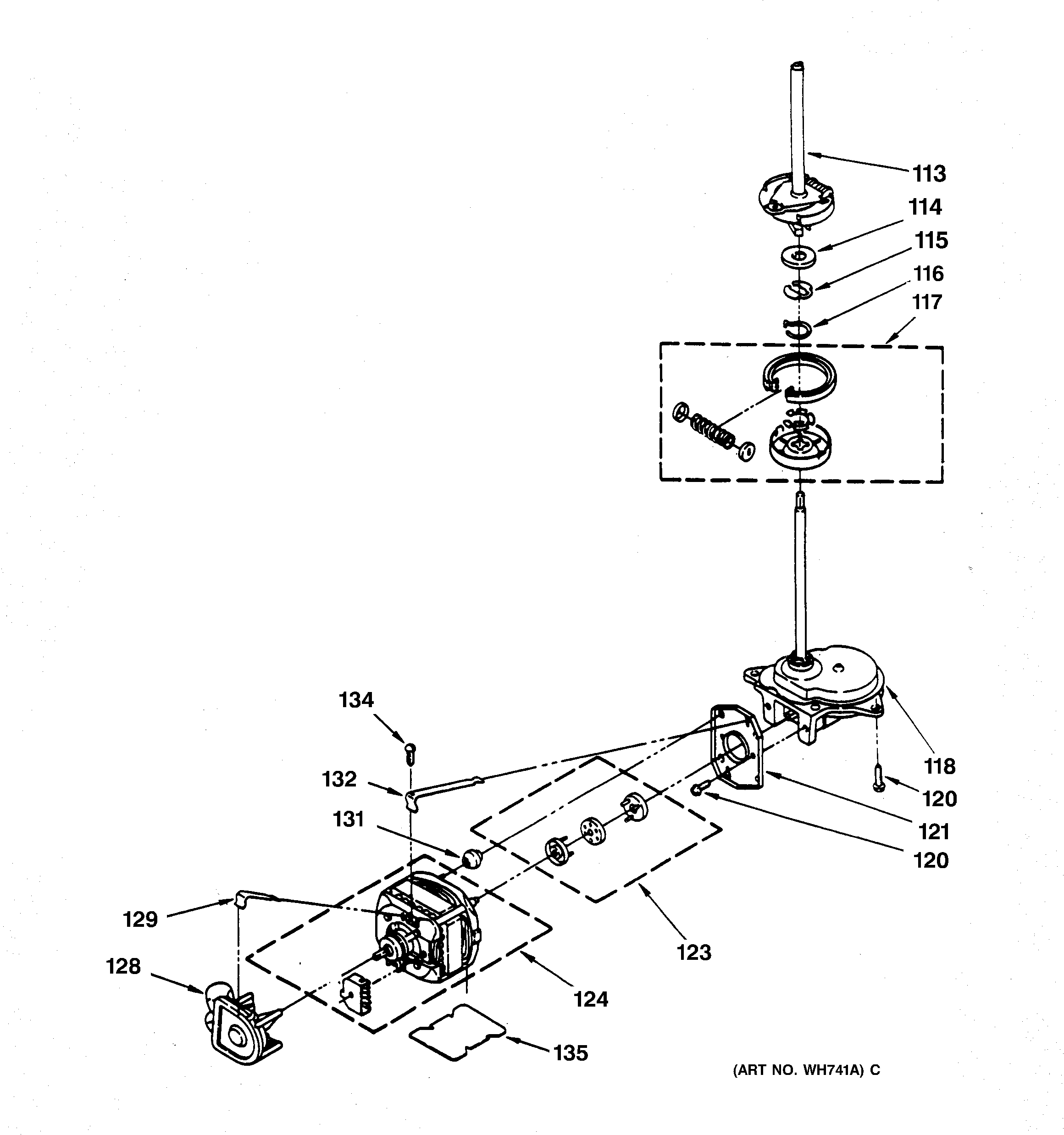Motor & transmission asssembly