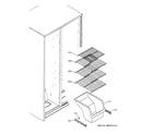 GE BSS25JSTCSS freezer shelves diagram