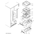 GE GSH22JSTCSS fresh food shelves diagram