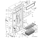 GE ZICP360SRASS freezer section, trim & components diagram
