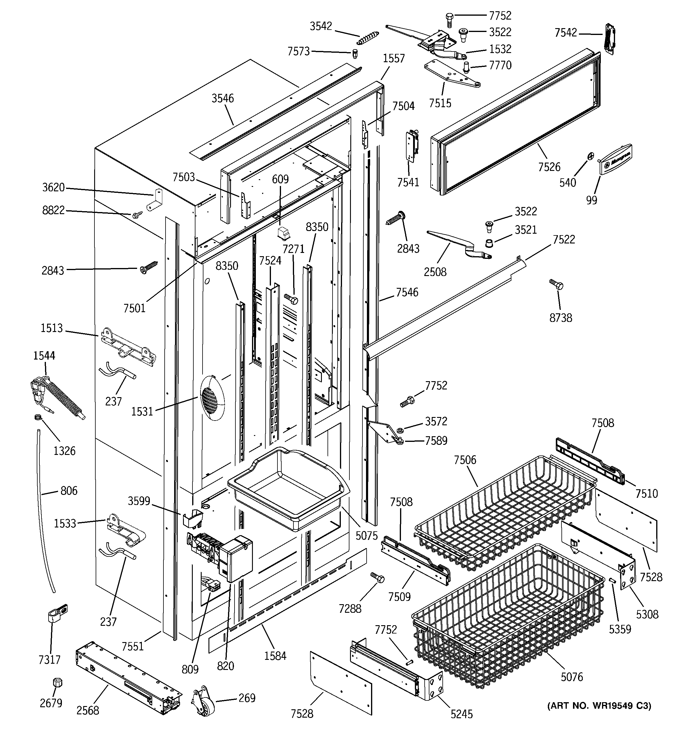 Freezer section, trim & components